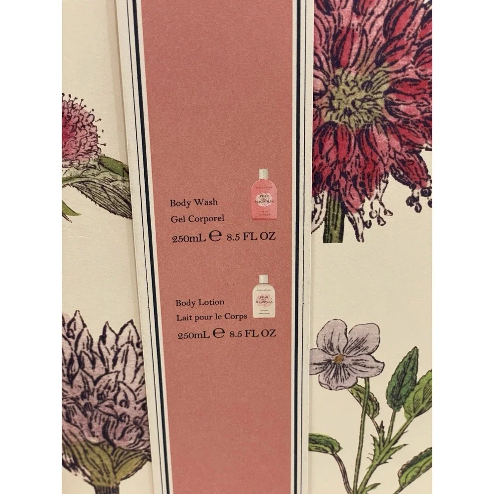 Crabtree & Evelyn Pear & Pink‎ Magnolia Body Wash & Body Lotion 8.5 fl oz New
